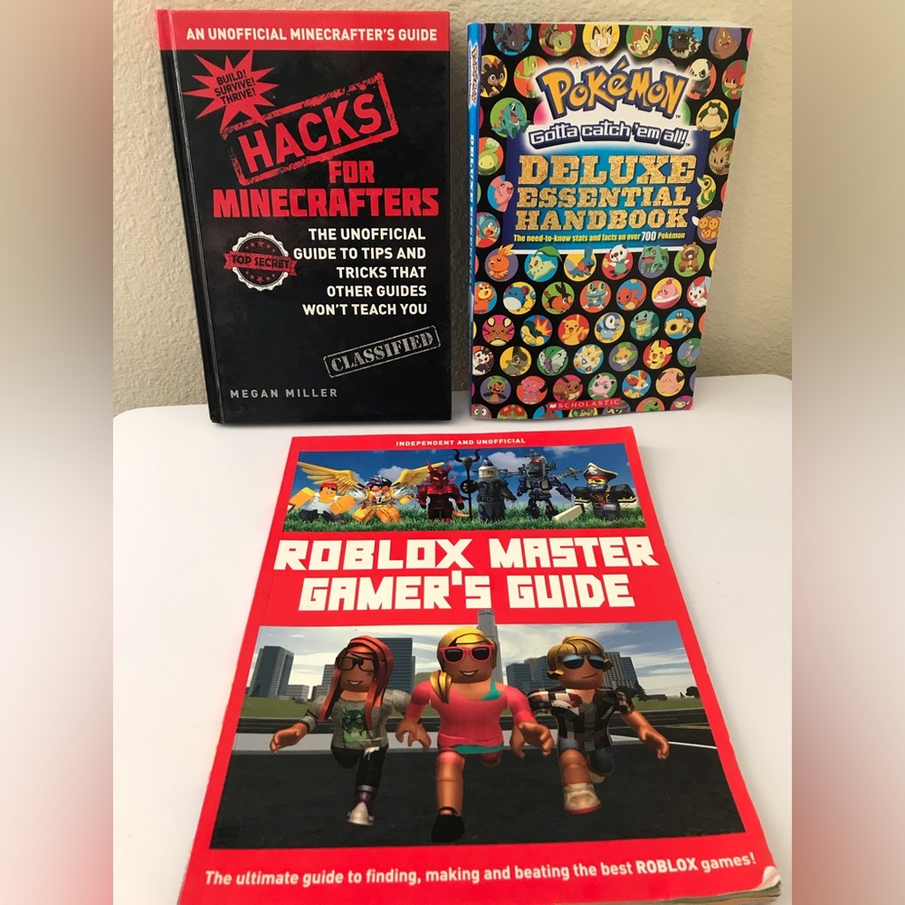 Minecraft Pokémon Roblox Book Lot Gamer’s Guide, Hacks, Handbook Preowned